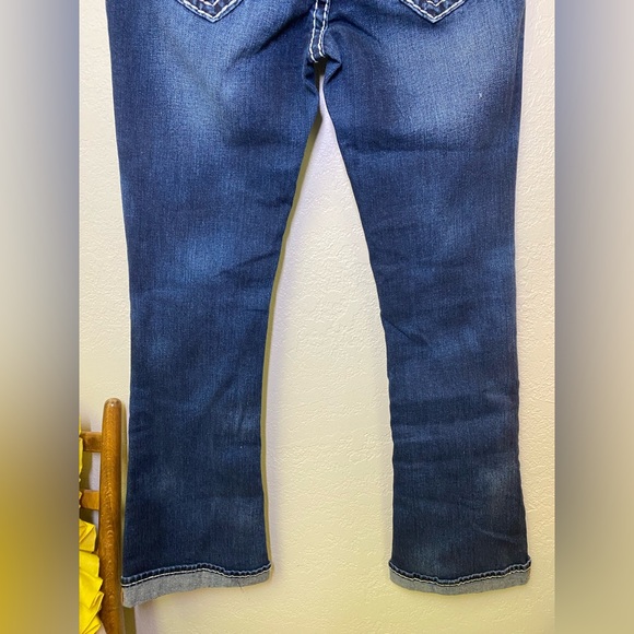 Rock Revival Raizel Mid-Rise Bootcut Bling Jeans Women's 27 *Altered Petite Hem* - Picture 5 of 16